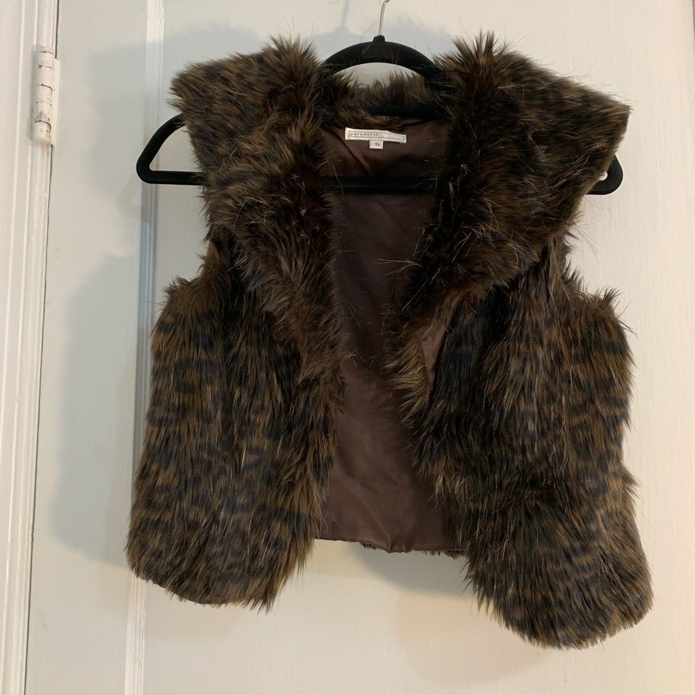 Parameter Fur cropped vest.